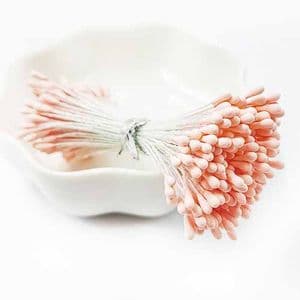 Matt bulb Stamens, pink, Matt [not shiny], 220 pieces [approximate], [ST1356]