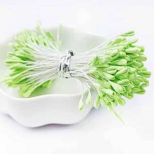 Matt cereal Stamens, green, Matt [not shiny], 170 pieces [approximate], [ST1358]