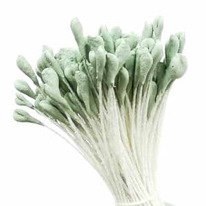 Matt cereal Stamens, green, Matt [not shiny], 170 pieces [approximate], [ST1475]