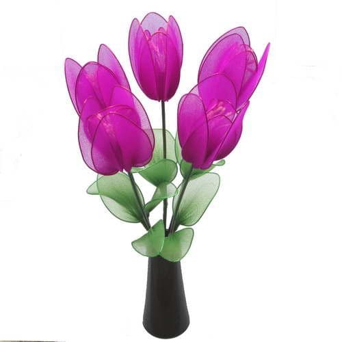 Mesh Nylon flower making kit Magenta 5 flowers 4 5 diameter of flowers