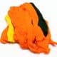 Mesh Nylon flower making kit, orange, 2 flowers, 10cm (diameter of flowers), Autumn surprise, (xs020)
