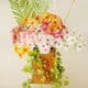 Mesh Nylon flower making kit, orange, Pinkish red, 12 flowers, 4.5cm (diameter of flowers), Iris hybridiris, (xs022)