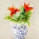 Mesh Nylon flower making kit, Pinkish red, 2 flowers, 6cm (diameter of flowers), Grebera Moana, (xs028)