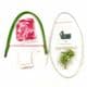 Mesh Nylon flower making kit, Pinkish red, 2 flowers, Chrysanthemum, [XS088]