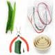 Mesh Nylon flower making kit, Pinkish red, 5 flowers, [XS096]