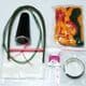 Mesh Nylon flower making kit, Pinkish red, orange, 5 flowers, 4.7cm x 6.2cm [diameter of flowers], Calla, [XS042a]