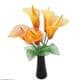 Mesh Nylon flower making kit, Pinkish red, orange, 5 flowers, 4.7cm x 6.2cm [diameter of flowers], Calla, [XS042a]
