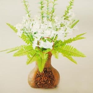 Mesh Nylon flower making kit, white, 16 flowers, 4.5cm (diameter of flowers), Royale orchid, (xs024)