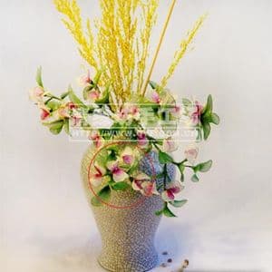 Mesh Nylon flower making kit, white, purple, 20 flowers, 4cm (diameter of flowers), Safari Sunset, (xs026)