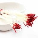 Micro stamens for cake decoration - Long head, Flower stamen, Burgandy, 95 pieces, 8cm, [ST1511]