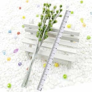 Mini Bouquet Artificial Flower Stamen, green, 10 pieces, Long 15.5cm, [ST1214]