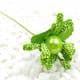 Mini Bouquet Flower Stamen - Imitation Pearl, Bright green, 10 pieces, Long 9cm, [ST1137]
