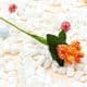 Mini Bouquet Flower Stamen - Speckled, orange, 12 pieces, Long 9.5cm, [ST1073]