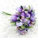Mini Bouquet Flower Stamen - with petal, Light purple, 6 pieces, Long 10.5, [ST1103]