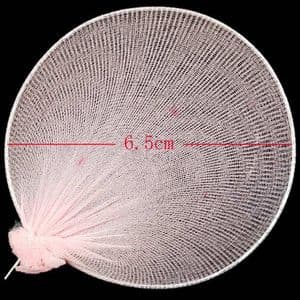 Nylon flower petals for nylon flowers, wires and Nylon, pink, 7.5cm x 6.5cm, 10 pieces, [www0006]
