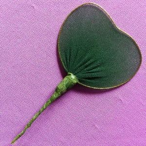 Nylon leaves for nylon flowers, wires and Nylon, green, 6cm x 5.5cm, 10 pieces, [WWS0009]