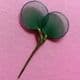 Nylon leaves for nylon flowers, wires and Nylon, green, 8cm x 3cm, 10 pieces, [WWS0002]