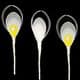 Nylon Peacock petals, wires and Nylon, white, 11cm x 3.5cm, 3 pieces, [WWS0011]