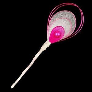 Nylon Peacock petals, wires and Nylon, white, 11cm x 3.5cm, 3 pieces, [WWS0013]