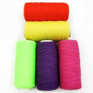 Nylon thread for Mesh flower, Nylon, Yellow, Magenta, purple, green, Burgandy, 5 Spools, [SSQ0031A]