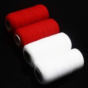 Nylon thread for Mesh flowers, Nylon, white, Burgandy, 4 Spools of thread, (SSQ0028)