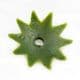 Rose Flower holder, Plastic, Dark green, 2.3cm x 2.3cm x 0.5cm [approximate], 10 pieces, [ST1056]