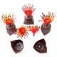 Other flower stamen, Plastic, Burgandy, 3m x 3cm x 4cm, 5 pieces, [ST1343]