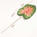 Other Leaves, Cloth and Plastic, Burgandy, Dark green, 21cm x 12.5cm, 2 pieces, (ST647)