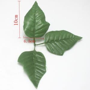 Other Leaves, Cloth and Plastic, green, 6.5cm  x 10cm, 10 pieces, (ST760)
