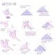 Paper folding class 2, 6 inch (15 cm) square, 25 sheets, (ok342)