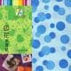 Patterns Shoyu Paper - blue Dots, 6 inch (15 cm) square, 15 sheets, (YHZ059)