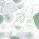 Patterns Shoyu Paper - green heart, 6 inch (15 cm) square, 15 sheets, (YHZ033)
