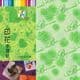 Patterns Shoyu Paper - green roses, 6 inch (15 cm) square, 15 sheets, (YHZ054)