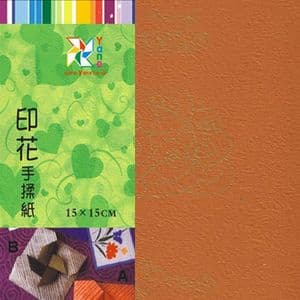 Patterns Shoyu Paper - orange Straight lines, 6 inch (15 cm) square, 15 sheets, (YHZ090)