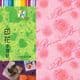 Patterns Shoyu Paper - pink roses, 6 inch (15 cm) square, 15 sheets, (YHZ053)