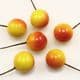 Peony bud, foam and wires, Yellow, Rust colour, 1.5cm x 1.5cm x 6.2cm, 10  pieces, (ST625)