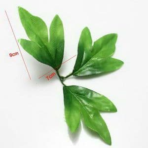 Peony leaf, Plastic, green, 9cm x 7cm, 10 pieces, (ST707)