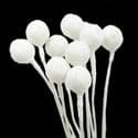 Prosperous fruit, foam and wires, white, 0.8cm x 0.8cm x 10cm [approximate], 10 pieces, [ST1448A]