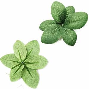 Rose Flower holder, fabric, green, 6.8cm x 7.3cm, 5 pieces, [ST1531]