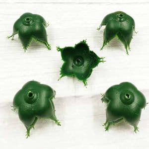 Rose Flower holder, Plastic, Dark green, 3.5cm x 3.2cm, 10 pieces, [ST1657]
