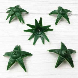 Rose Flower holder, Plastic, green, 3.8cm x 3.8cm, 10 pieces, [ST1645]