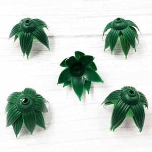 Rose Flower holder, Plastic, green, 3cm x 3cm, 10 pieces, [ST1643]
