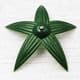 Rose Flower holder, Plastic, green, 8cm x 8cm, 5 pieces, [ST1640]