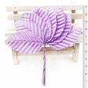 Rose leaf, Artificial fibers and wires, Light purple, 11cm x 3cm [approximate], 10 pieces, [ST1568]