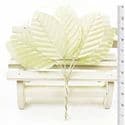 Rose leaf, Artificial fibers and wires, Light Yellow, 11cm x 3cm [approximate], 10 pieces, [ST1569]
