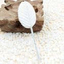 Rose leaf, Artificial fibers and wires, white, 11cm x 3cm [approximate], 10 pieces, [ST1086]