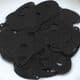 Sequins, black, 1.3cm x 2.2cm, 100 pieces, 4g, Flat oval, Sequins are NOT shiny, [CZP077]