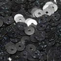 Sequins, black, Diameter 6mm, 520 pieces, 5g, Disc shape, Sequins are shiny, [CZP310]