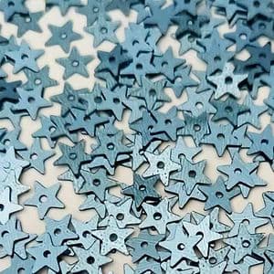 Sequins, blue, 5mm, 880 pieces [approximate], 3g, Star shape, Sequins are shiny, [CZP759]