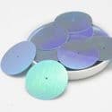Sequins, blue, Diameter 35mm, 50 pieces, 20g, Disc shape, Sequins are shiny, [CZP468]